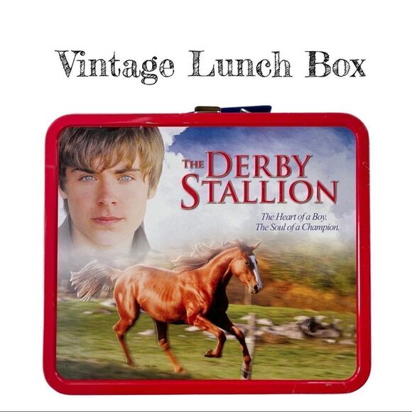 Thermos Handbags - Vintage “THE DERBY STALLION” Metal Lunchbox • NWT